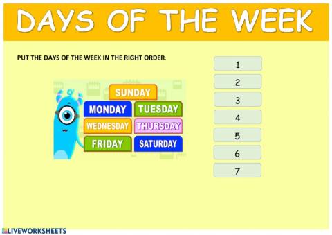 DAYS OF THE WEEK-1