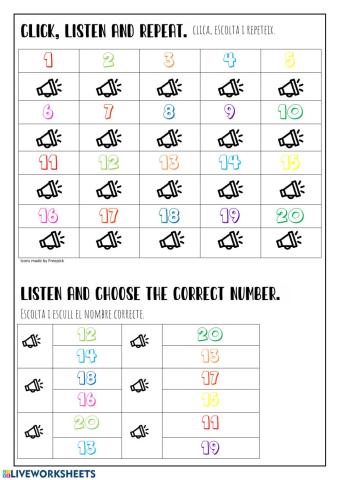 Numbers 1-20