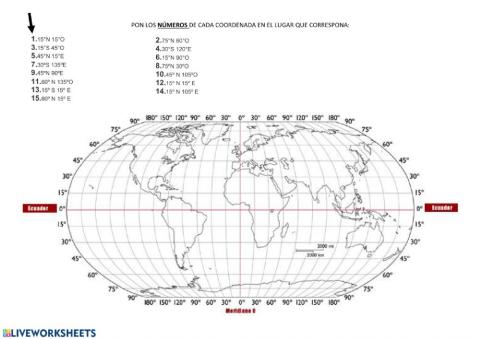 COORDENADAS GEOGRÁFICAS (LETRA)