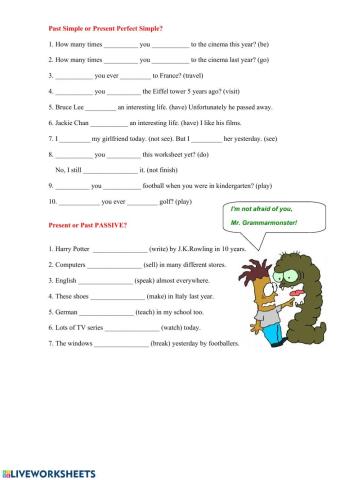 Present perfect-past simple