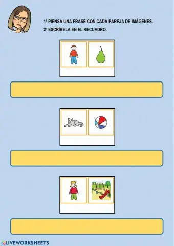 Escritura de frases a partir de pares de imágenes.