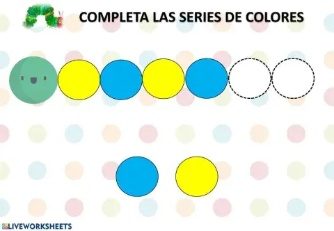 Completa las series de colores