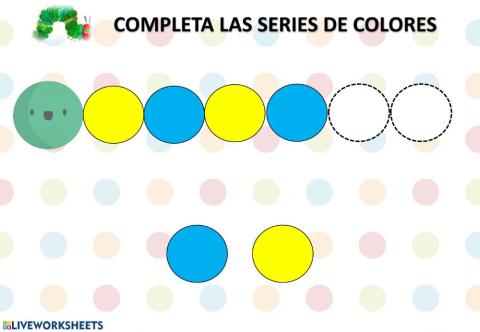 Completa las series de colores
