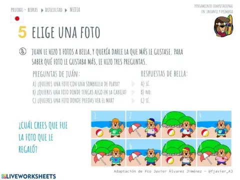 Pruebas Bebras - La foto.