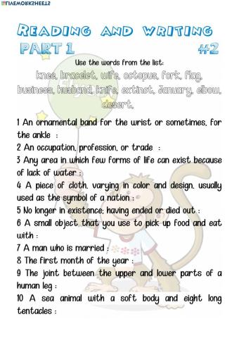 Reading and Writing 1-2