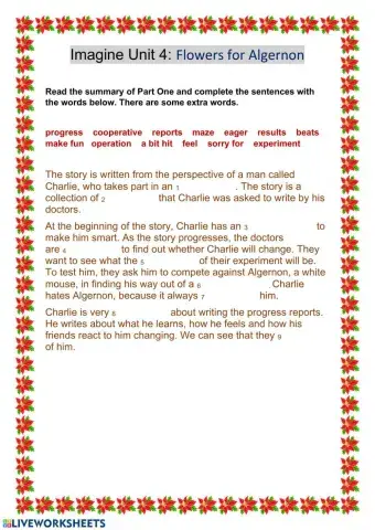 Flowers for Algernon part 1