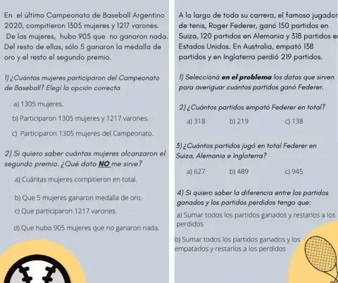¿Qué datos me sirven? Leo con atención