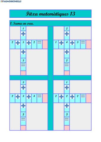 Fitxa de matemàtiques 13