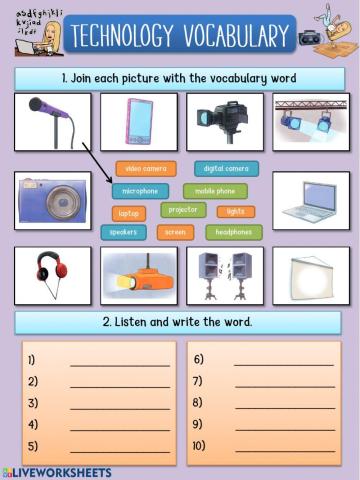 Technology vocabulary (unit 5)