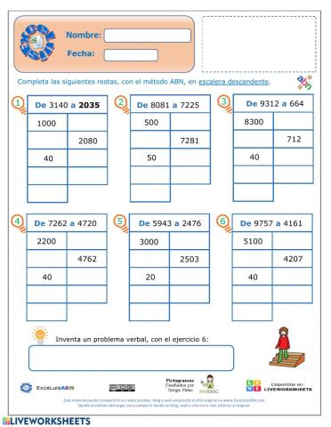 Resta en escalera incompleta ABN  03