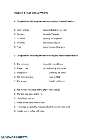 Past & present passive