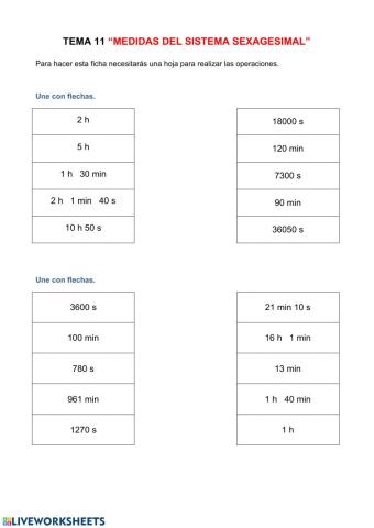 MEDIDAS DEL SISTEMA SEXAGESIMAL