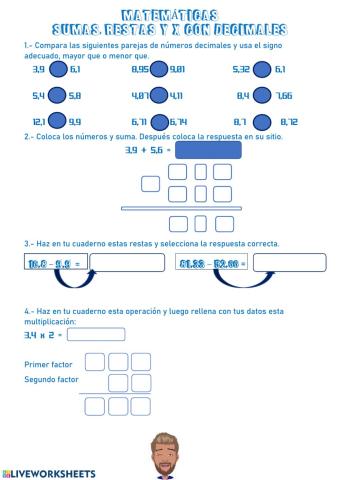 Operaciones decimales