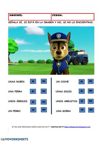 Comprensión de una imagen