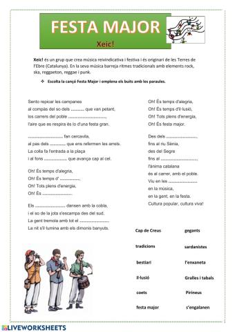 Cançó: Festa Major (Xeics!)