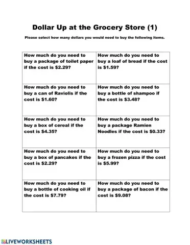 Dollar Up at the grocery store 1