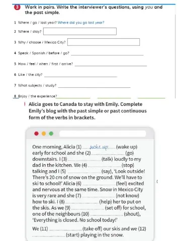 Book page 19  ex 3 and 10