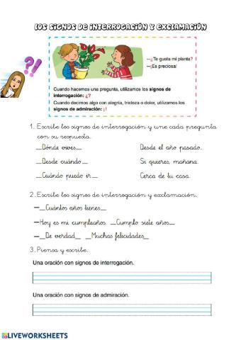 Interrogaciones y exclamaciones