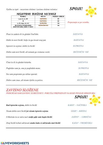 Složene rečenice (dio gradiva)