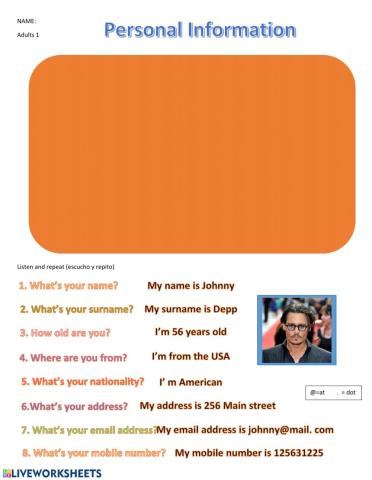 Personal information