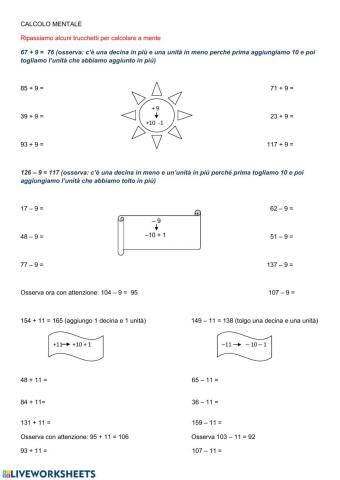 Strategie di calcolo mentale