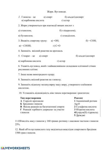 Жири. Вуглеводи.