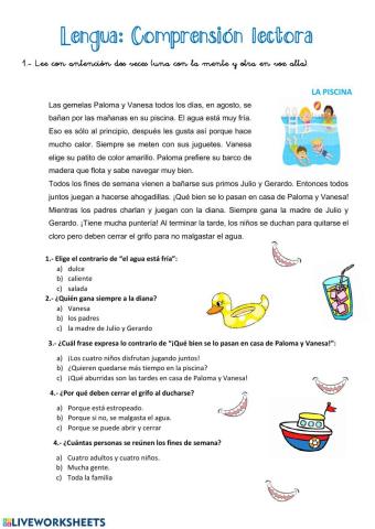 Lengua. Comprensión Lectora 5.