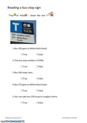 Transportation-reading a bus stop sign