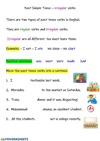 Past simple irregular verbs