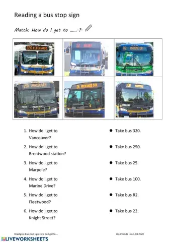 Transportation-reading a bus stop sign