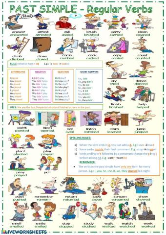 Simple past regular verbs