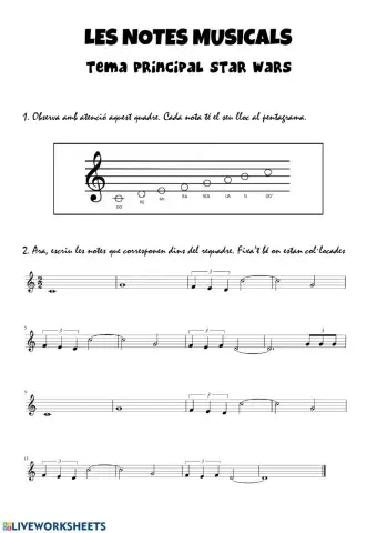 Notes Musicals - Main Theme Star Wars