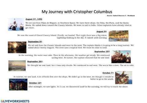 My Journey with Christopher Colombus
