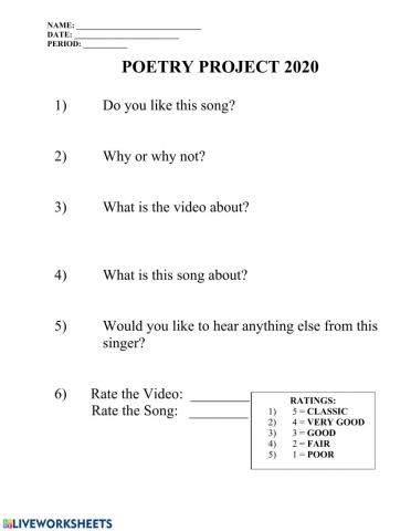 Poetry Project 2020