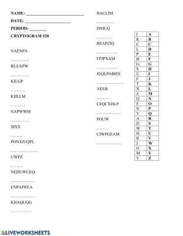 Cryptogram -28
