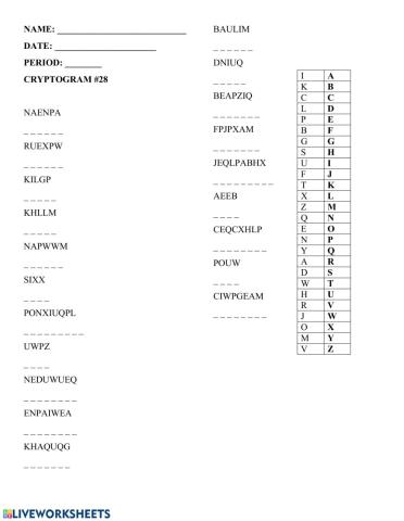 Cryptogram -28