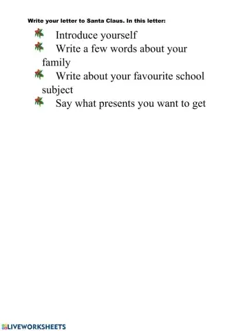 A letter to Santa Claus