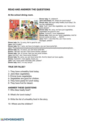 Ath the school canteen