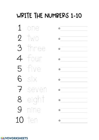 Numbers 1-10