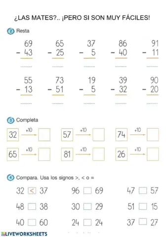 Operaciones y numeración
