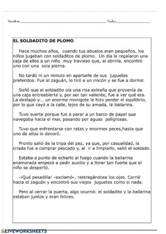 El soldadito de plomo