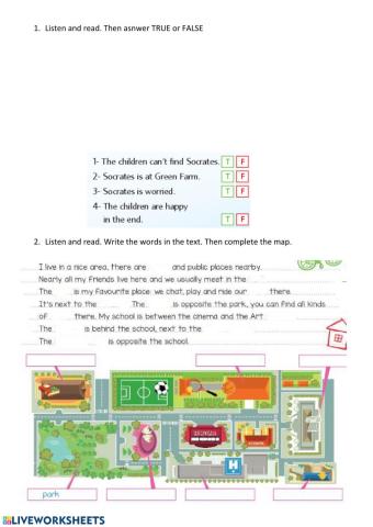 Places in Town and Directions