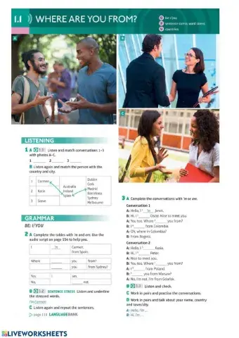 Where are you from? (Speak out starter)