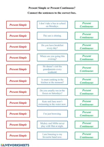 Present Simple or Continuous?