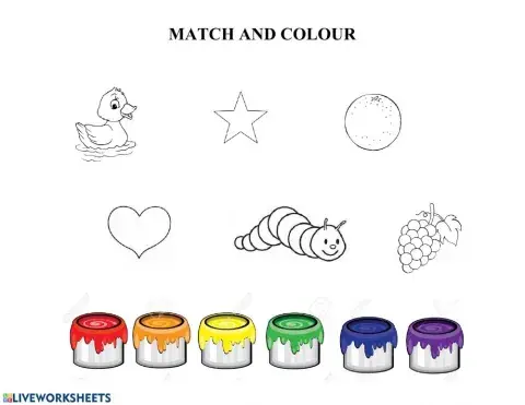 Primary and secondary colours