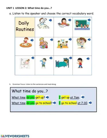 What time do you...?