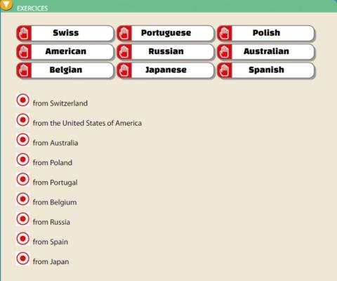 Nationalities (easy)