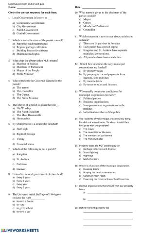 Local Government Jamaica