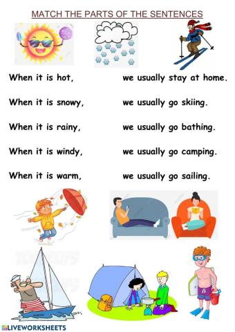 Match the parts of the sentences