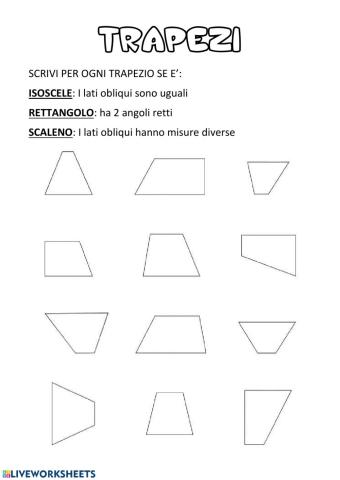 Trapezi: classificazione